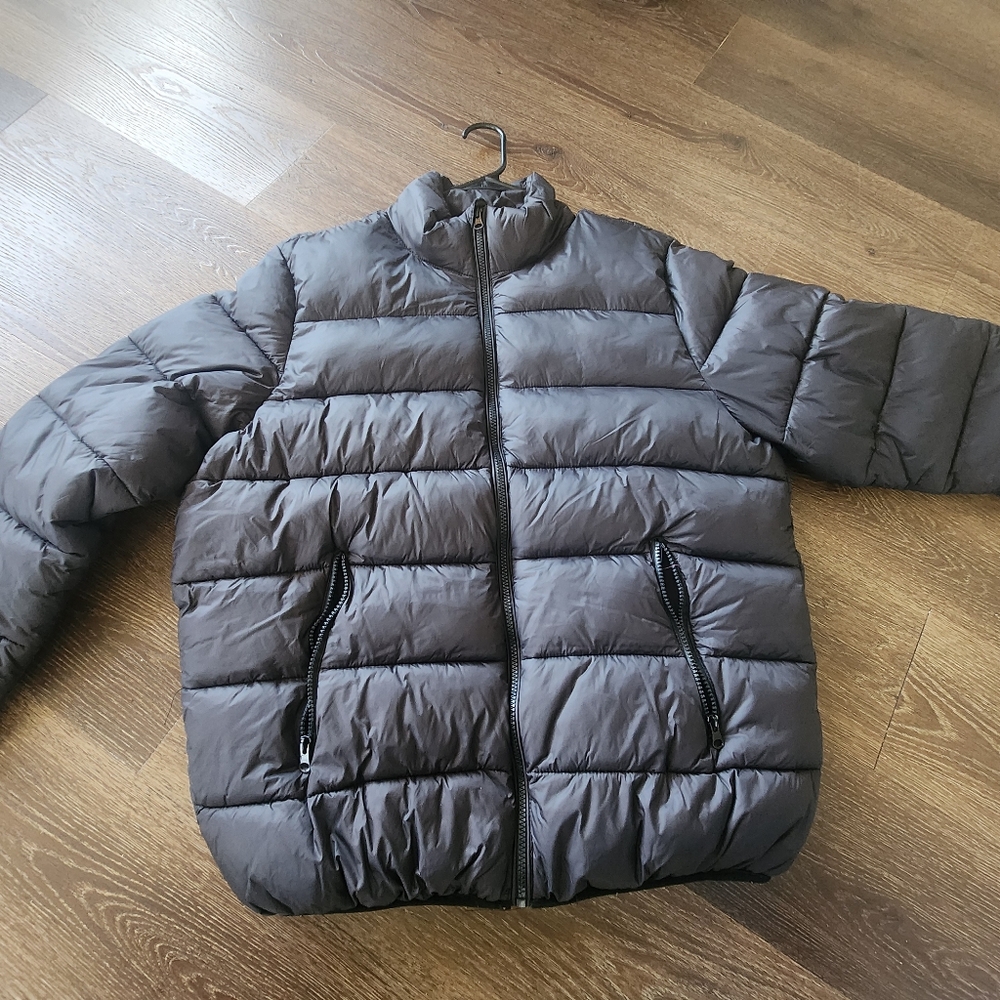 Forever 21 Mens Puffer Black Jacket Size XLarge Full Zip